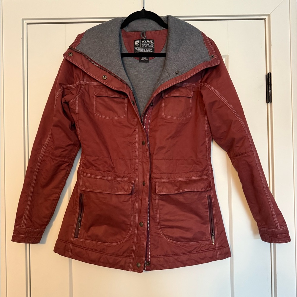 Kuhl Women's Utility Jacket in Rust Red and Gray